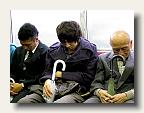 Late to bed and early to rise  - salary man, student and retiree all doze on the way to and from the job. IMG_5927